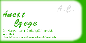 anett czege business card